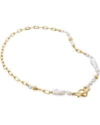 Monica Vinader - X Amy Powney Vermeil And Pearl Necklace - Lyst
