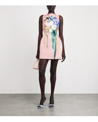 LEO LIN Chloe Floral-appliqud Crepe Mini Dress in White | Lyst UK LEO LIN Chloe Floral-appliqud Crepe Mini Dress in White | Lyst UK