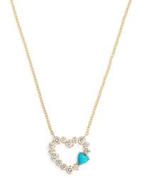 Jennifer Meyer - Diamond And Open Heart Necklace - Lyst