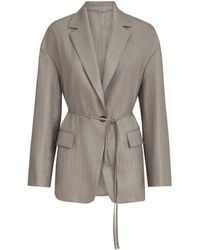 Brunello Cucinelli - Virgin Wool-Blend Pinstripe Monili Blazer - Lyst