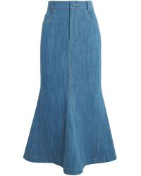 Huishan Zhang - Denim Megan Midi Skirt - Lyst