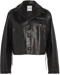 Sandro - Leather Jacket - Lyst