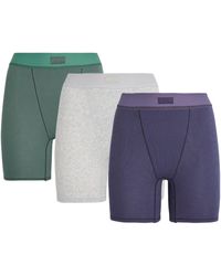 Skims - Cotton Ribbed Boxer Shorts (pack Of 3) - Lyst