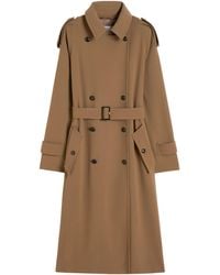Max Mara - Virgin Wool Trench Coat - Lyst