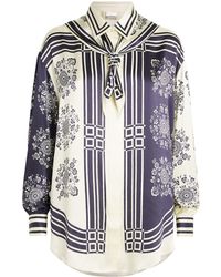 ALÉMAIS - Silk Banderra Scarf Shirt - Lyst