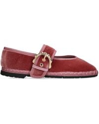 Flabelus - Velvet Sophie Mary Jane Flats - Lyst