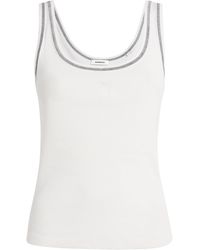 Sandro - Cotton Ribbed Tank Top - Lyst