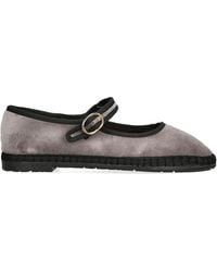 Flabelus - Velvet Brida Mary Jane Flats - Lyst