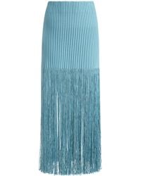 Alaïa - Fringed Maxi Skirt - Lyst