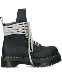 Rick Owens - X Dr. Martens Nubuck Quad Sole Steel Toe Boots - Lyst