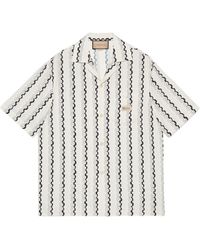 Gucci - Horsebit Chain Print Shirt - Lyst