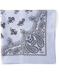 Prada - Silk Batiste Printed Square Scarf - Lyst