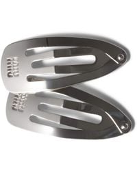 Miu Miu - Metal Logo Hair Clips - Lyst