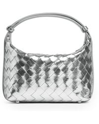 Bottega Veneta - Mini Metallic Leather Wallace Top-Handle Bag - Lyst