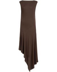 Alaïa - Jersey Asymmetric Midi Dress - Lyst