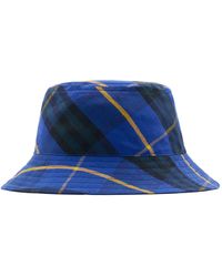 Burberry - Linen Check Bucket Hat - Lyst