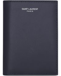 Saint Laurent - Calfskin Logo Bifold Wallet - Lyst