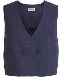 Sandro - Embellished Stripe Waistcoat - Lyst