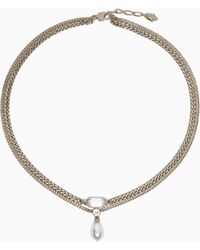 McQueen - Crystal-Embellished Skull Necklace - Lyst