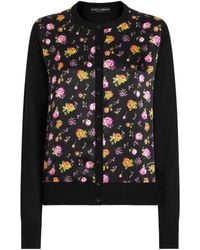 Dolce & Gabbana - Silk Floral Cardigan - Lyst