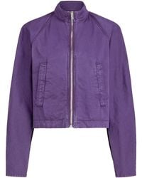 Alaïa - High-Neck Denim Jacket - Lyst
