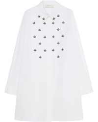 Marina Rinaldi - Embellished Longline Shirt - Lyst