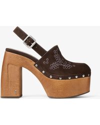 Jimmy Choo - Alida 135 Suede Platform Clogs - Lyst