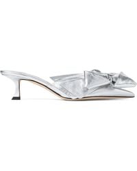 Jimmy Choo - Staz 50 Metallic Lambskin Mules - Lyst
