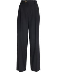 Sandro - Wool Pleated Trousers - Lyst