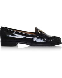 carvela black patent loafers