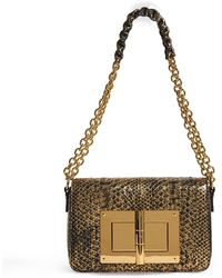 Tom Ford Medium Python Natalia Shoulder Bag - Metallic