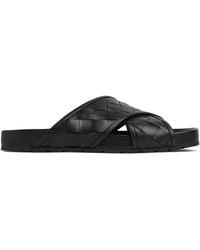 Bottega Veneta - Leather Intrecciato Tarik Sandals - Lyst