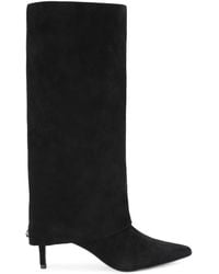 Kurt Geiger - Suede Mansion Fold Heeled Boots 90 - Lyst