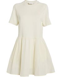 Moncler - Cotton T-shirt Mini Dress - Lyst