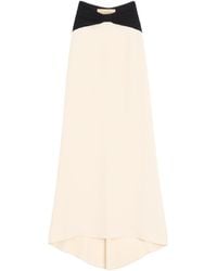 Valentino - Silk Gathered-Waist Maxi Skirt - Lyst