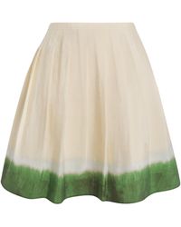 Vince - Dip Dye Pleated Midi Skirt - Lyst