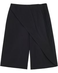 Loewe - Cotton-blend Wrapped Pleated Shorts - Lyst