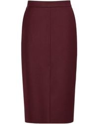 Max Mara - Stretch-Virgin Wool Midi Pencil Skirt - Lyst