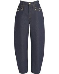 Sandro - Metal-Detail Barrel Jeans - Lyst