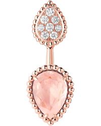 Boucheron - Rose, Diamond And Quartz Serpent Bohème Single Earring - Lyst