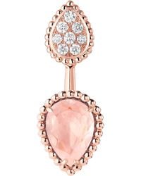 Boucheron - Rose, Diamond And Quartz Serpent Bohème Single Earring - Lyst