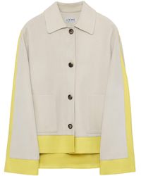Loewe - Suede And Leather Panelled Jacket - Lyst