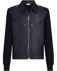 Brunello Cucinelli - Knitted Leather Jacket - Lyst