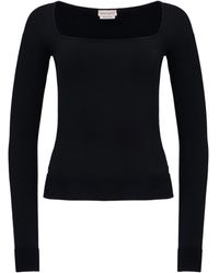 Alexander McQueen - Knitted Square-neck Top - Lyst