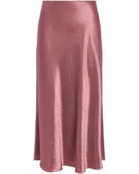 Vince - Crinkle Satin Midi Skirt - Lyst