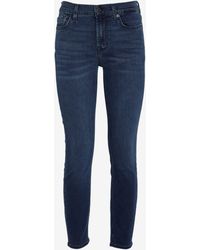 7 For All Mankind - B(air) Ankle Skinny Mid-rise Jeans - Lyst