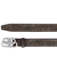 Balenciaga - Leather Logo Belt - Lyst