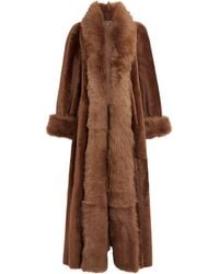 Nour Hammour - Shearling Sima Long Coat - Lyst