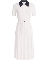 Tory Burch - Pointelle-Knit Midi Dress - Lyst