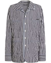 Dolce & Gabbana - Crinkled Stripe Oversized Shirt - Lyst